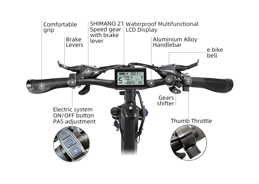 HOTEBIKE 29 Electric Hybrid Bike A6AB26 – 36V 350W Motor, 10Ah Battery, 21-Speed Shimano, Disc Brakes 3 HOTEBIKE 29 Electric Hybrid Bike A6AB26 – 36V 350W Motor, 10Ah Battery, 21-Speed Shimano, Disc Brakes - Mountain Electric Bike - 3