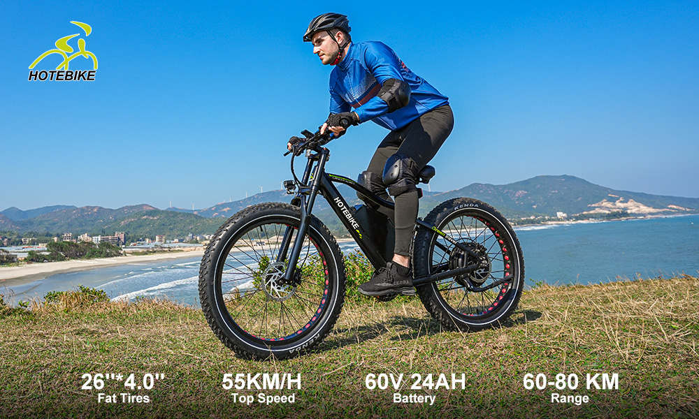 HOTEBIKE 2000W 26 Fat Tire Electric Bike – 60V 24Ah Samsung Battery, 55 km/h Top Speed, All-Terrain Beast 1 HOTEBIKE 2000W 26 Fat Tire Electric Bike – 60V 24Ah Samsung Battery, 55 km/h Top Speed, All-Terrain Beast - Электрический велосипед Канада - 1